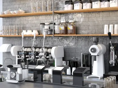 Coffee Kiosk 9 3D model