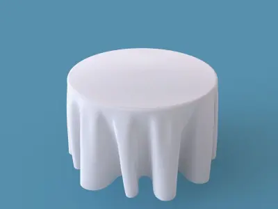 Tablecloth Set Round and Rectangular Table Cloth 3D model 3D model