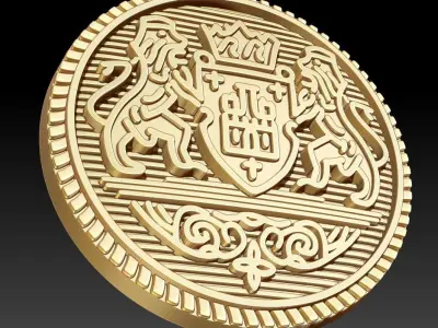  Button  with Ancient  Motif for 3D Print 3D print model