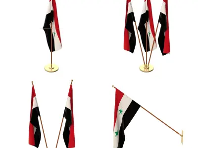 Syria Flag Pack 3D model