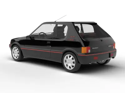 Peugeot 205 GTI 1 6 1992 3d model 3D model