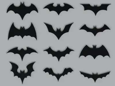 Ornamental bats 3D print model