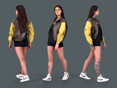 Girl in Nike 3D model
