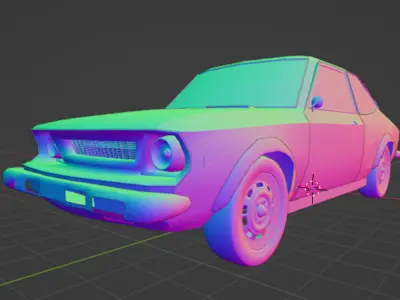 Toyota Corolla RS5 Low-poly 3D model
