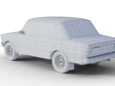 Lada Riva Low Poly Low-poly 3D model