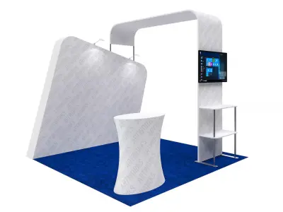 Exhibition booth 10x10ft 3DM015 3D model