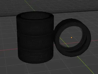 All Purpose Rubber Car Tire 3D model
