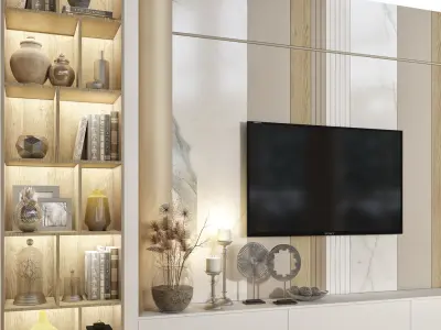 TV wall 21 3D model