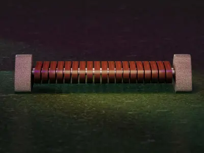 STREET BENCH Free low-poly 3D model