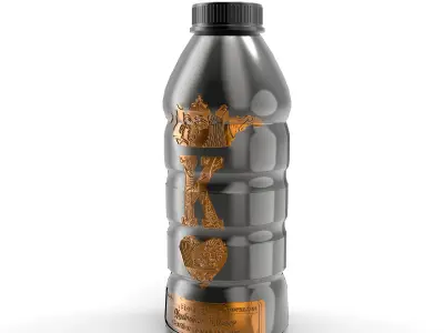 Metal Water Bottle 3D model Low-poly 3D model
