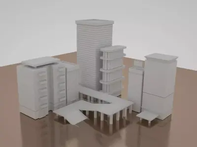 Building city Free 3D model