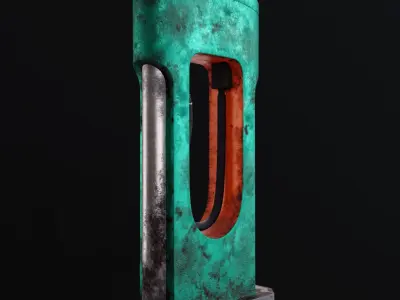 Sci-Fi Power Station - Cyberpunk Style Low Poly PBR 3D Model Low-poly 3D model