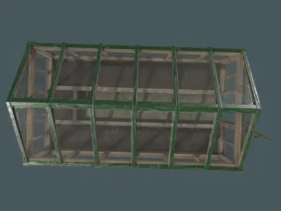 Glass Greenhouse Low-poly 3D model
