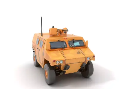 Desert Armored Vehicle model pack Low-poly 3D model
