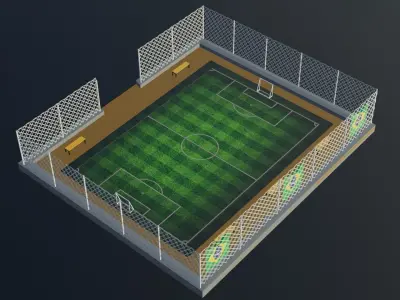 Soccer Stadium - Brazil Low-poly 3D model