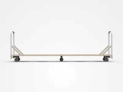 Container Cart On Wheels 3D model