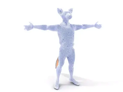 Anthropomorphic Fox Character Model Pack for Animation Low-poly 3D model