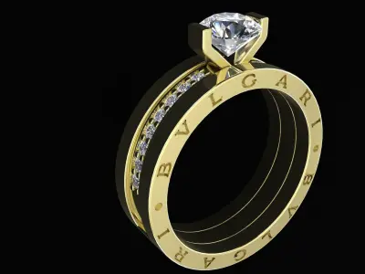 BVLGARI RING 3D PRINTING MODEL 3D print model