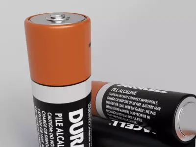 AA Battery 3D Model PBRTextured  LowPoly  Game Ready Low-poly 3D model