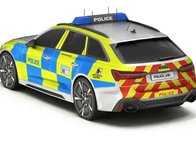 Car Police 6 Low-poly 3D model