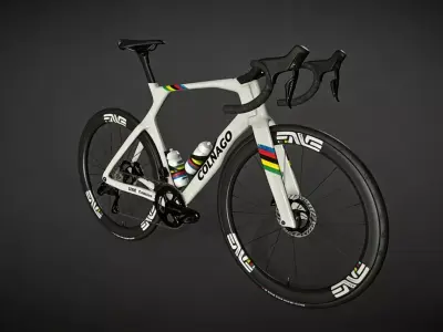 Carbon fiber road bike 3D model