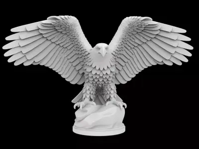 Eagle With Wings Spread 3D Print Model 3D print model
