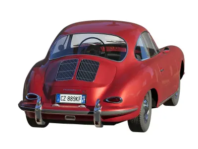 Car Porsche 356 C coupe 3D model