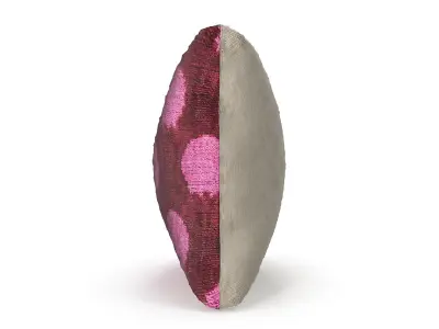 Patterned Velvet Pillow Pink Free 3D model