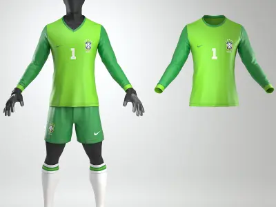 Goalkeeper Soccer Uniform 3D model