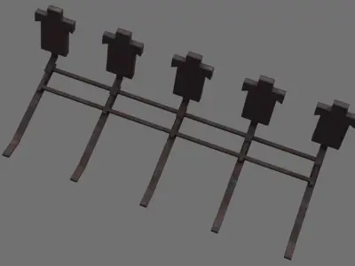 Football Tackling Dummy 1C Low-poly 3D model