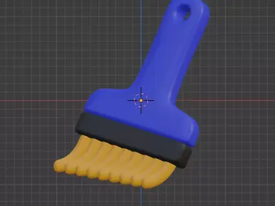 Brush Low Poly 3D model