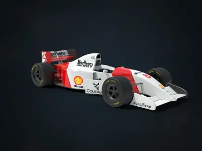 F1 McLaren Mp4-8 Low-poly 3D model