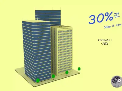 Modern Buildings 3D model