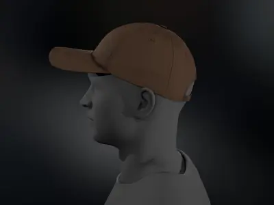 Brown Basketball Hat  Low-poly 3D model