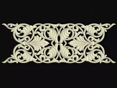 Central decor ornament for furniture 3D model 868