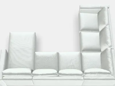 VIMLE corner sofa 5-seater Low-poly 3D model