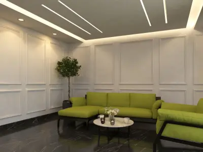 living room interior Scene 3D model 3D model