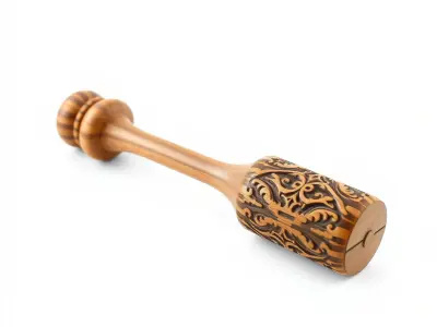 Decorative Wooden Mallet Model Pack Low-poly 3D model