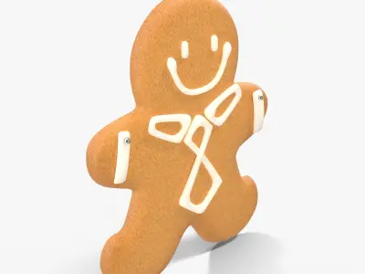 Gingerbread Cookie 2 Low-poly 3D model
