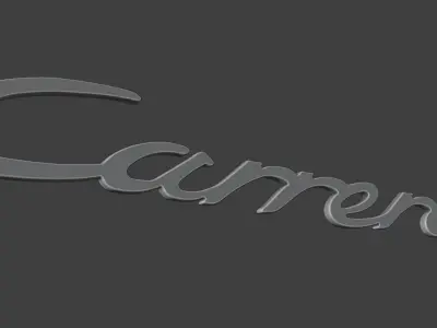 Porsche 911 Carrera 4S Badge 3D print model