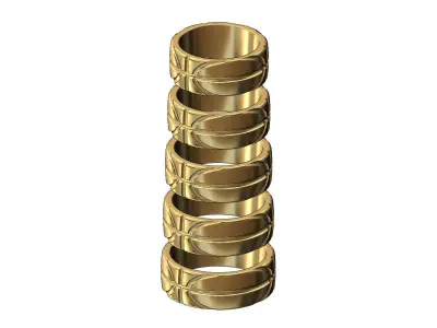 Basketball engravings cigar band US sizes 6to10 3D print model