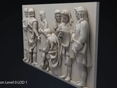 Bas Relief df5 Low-poly 3D model