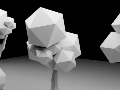 low poly tree Free low-poly 3D model