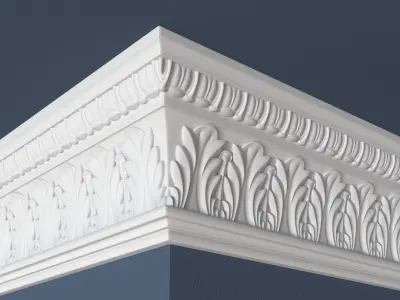Decorative Crown Molding 3D model 3