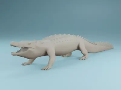 Crocodile Mugger 3d model 3D model