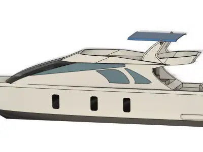 Azimut 62 speedboat Yacht  3D print model