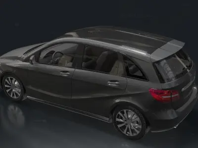 Mercedes Benz SUV car Low-poly 3D model