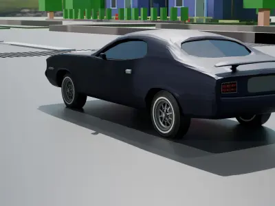 Chevrolet Camaro 1998  Low Poly 3D Model game Ready Low-poly 3D model