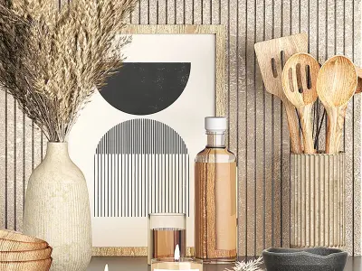 kitchen accessories Set 002 Free 3D model