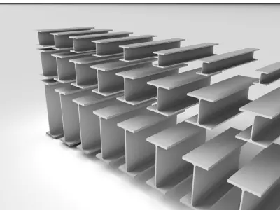 Metal Beam HEB 3D model